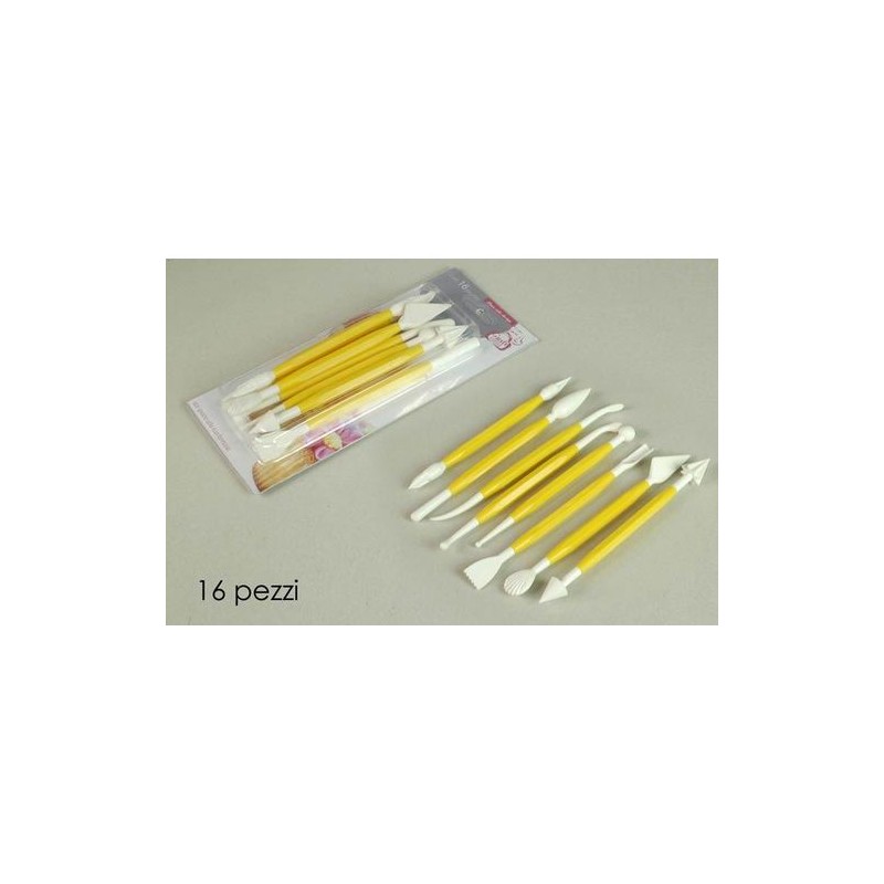 SET 8 STRUMENTI PER MODELLARE C/16 EAN 8015361833435 INGROSSO UTENSILI PER DESIGN DOLCI