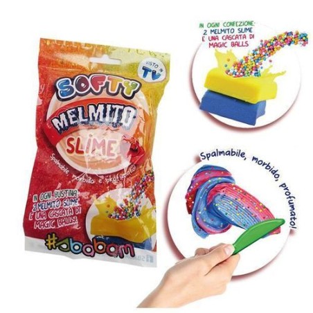 SOFTY MELMITO FLOW IN BUSTA 11.8X19CM 2 MELMITO SLIME + MAGIC BALLS EAN 6579688025680 INGROSSO GIOCHI DA EDICOLA