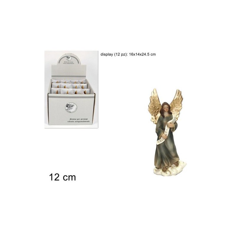 STATUA ANGELO 12CM EAN 8033113173202 INGROSSO PERSONAGGI PER IL PRESEPE E ANIMALI