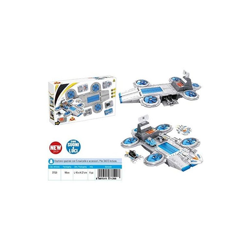 STAZIONE SPAZIALE 5NAVIC LUCI SUONI WBO EAN 8009549371208 INGROSSO GIOCATTOLI IN SCATOLA
