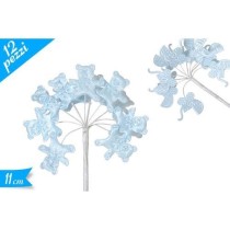 INGROSSO STECCO C/DECORO 12PZ AZZURRI