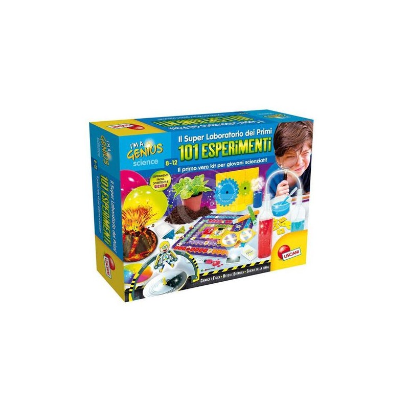 SUPER LABORATORIO PRIMI 101 ESPERIMENTI I'M A GENIUS 46.5X35.5X8.5CM EAN 8008324069330 INGROSSO SCIENZA E GIOCO LISCIANI