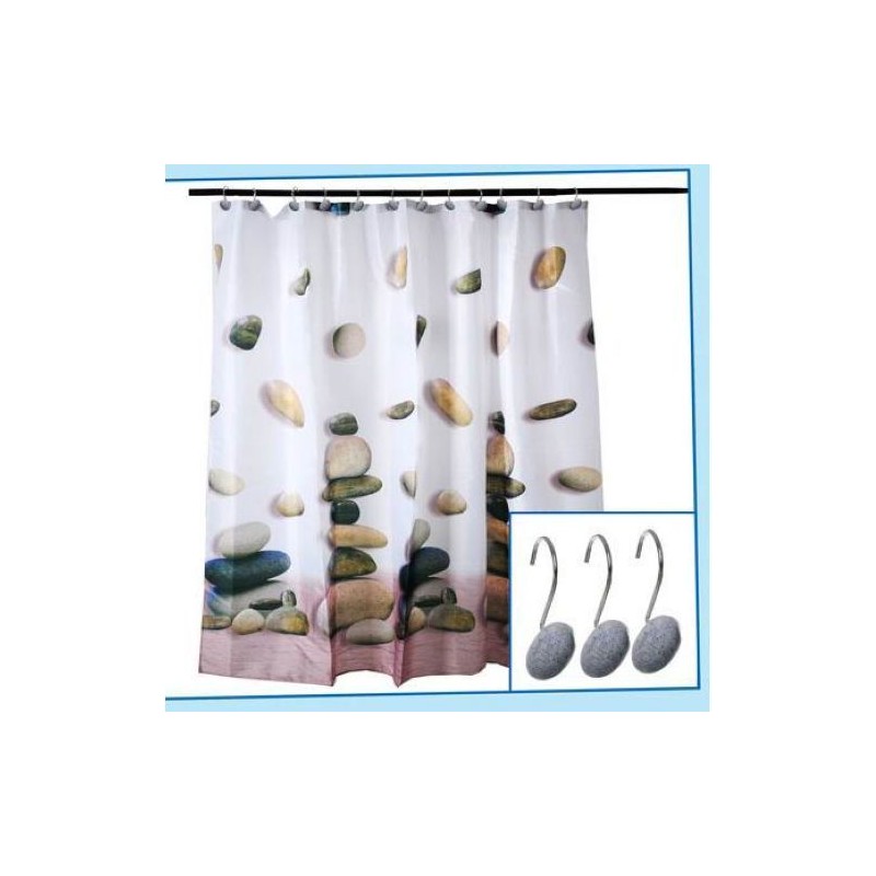 TENDA DOCCIA DEC. PIETRE 180x180 EAN 8032732134144 INGROSSO ACCESSORI BAGNO