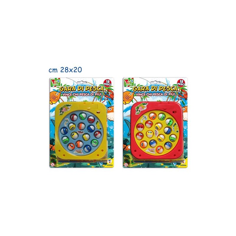 TEOS - GARA DI PESCA 15 PESCI A BATTERI A EAN  INGROSSO GIOCATTOLI PER EDICOLA