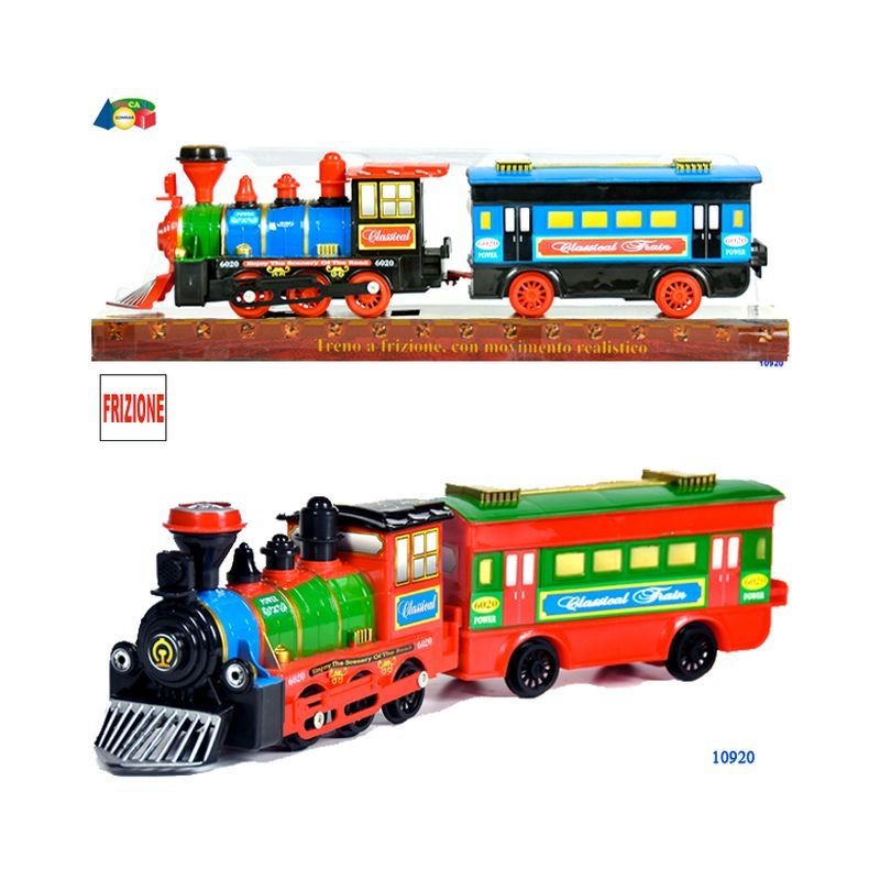 TRENO ANTICO FRIZ. C/VAGONE ASS. CUPOLA EAN  INGROSSO MODELLINI AUTO A FRIZIONE