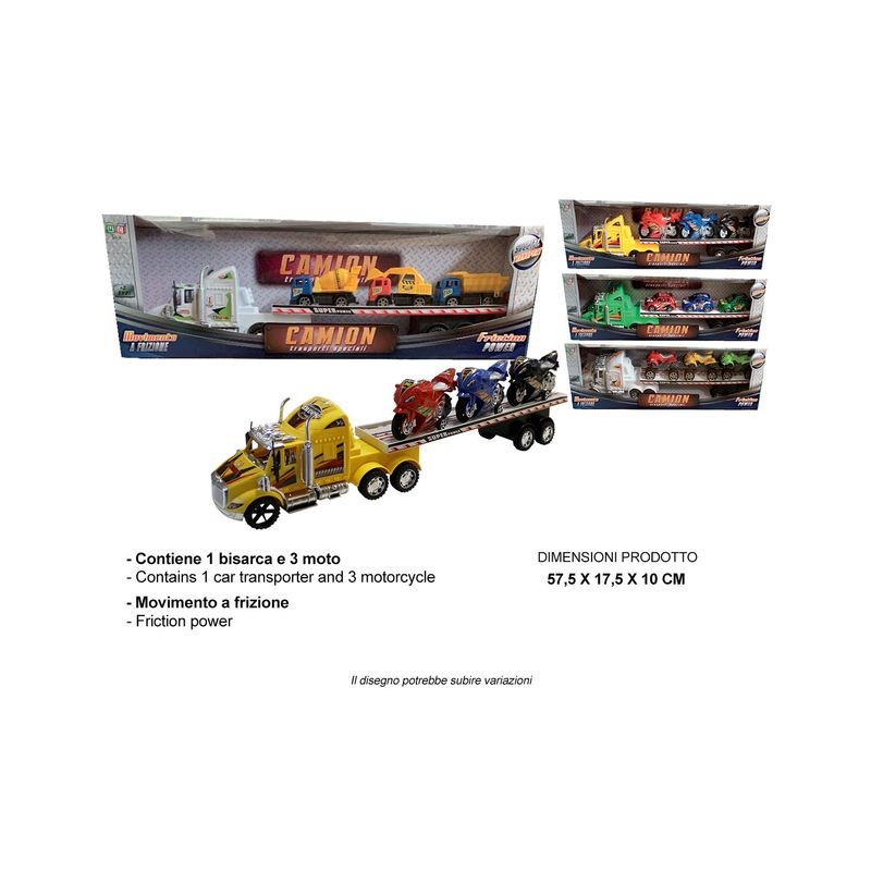 CAMION PORTA AUTO EAN 8032780717535 INGROSSO MODELLINI AUTO