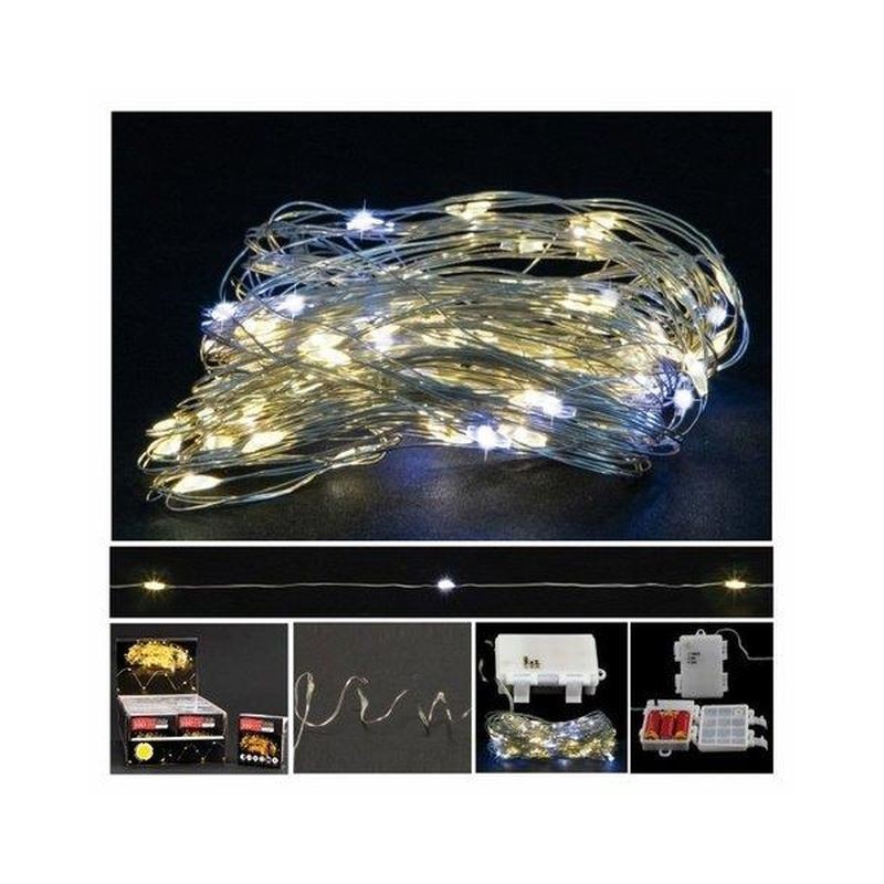 BATTERY COPPER LIGHT 100 LED 10MT CALDA EAN 8023650019149 INGROSSO LUCI NATALIZIE