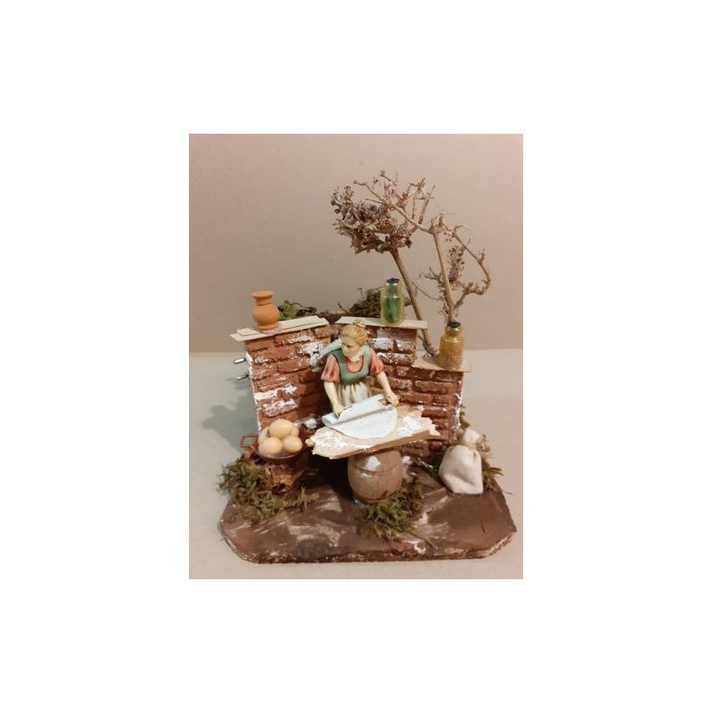 FORNAIA IN MOVIMENTO EAN 8024949008899 INGROSSO ARTICOLI PRESEPE CON MOVIMENTO