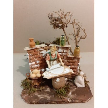 FORNAIA IN MOVIMENTO EAN 8024949008899 INGROSSO ARTICOLI PRESEPE CON MOVIMENTO