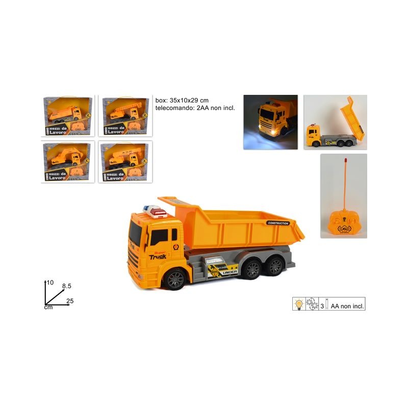 MEZZI DA LAVORO TELECOMANDATI 4ASS EAN 8034048536131 INGROSSO MEZZI CON RADIOCOMANDO