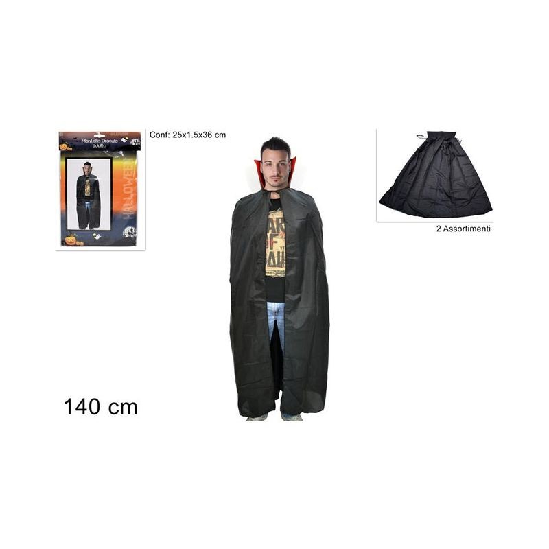 MANTELLO DRACULA ADULTO 140CM T.U. ASS EAN 8033113748479 INGROSSO SET TRAVESTIMENTI HALLOWEEN