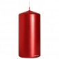 CANDELA CILINDRICA ROSSO METALLICO EAN 5906927460048 INGROSSO CANDELE E LAMPADE NATALIZIE