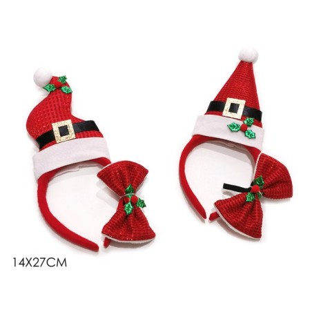 SET FRONTINO + PAPILLON NATALIZI 2ASS EAN 8015361311353 INGROSSO CAPPELLI NATALIZI