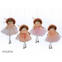 INGROSSO APP. BIMBA C/GONNA VELO ROSA 4ASS