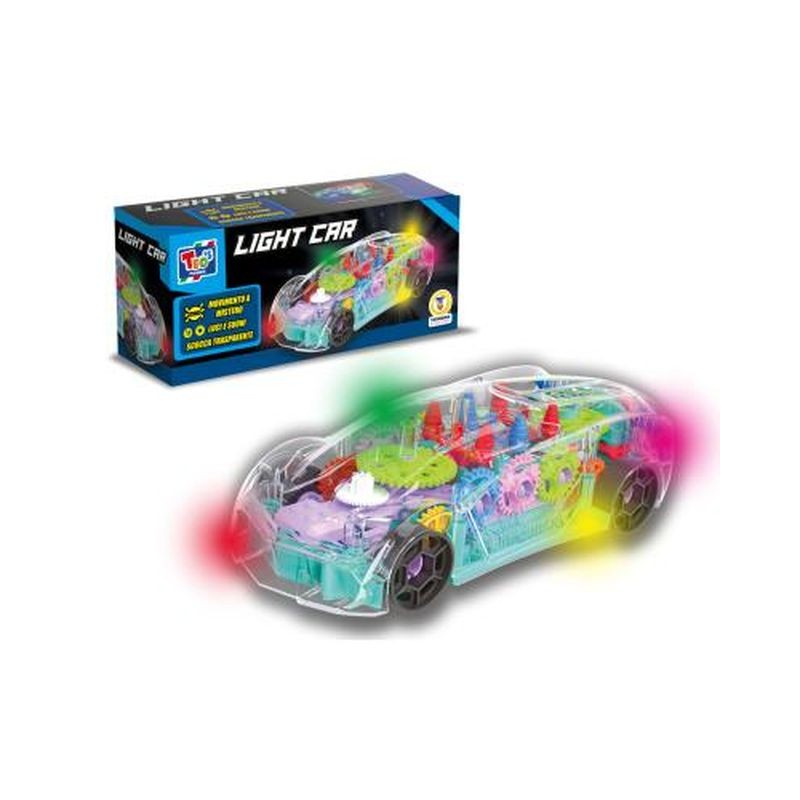 MACCHINA TRASPARENTE INGRANAGGI LUCI EAN  INGROSSO GIOCATTOLI IN SCATOLA