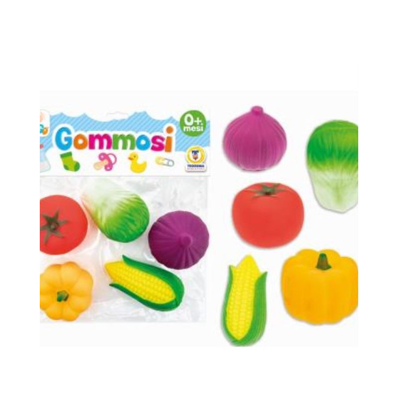 GOMMOSI VERDURA 5 PZ EAN  INGROSSO BUSTE VINILE PRIMA INFANZIA
