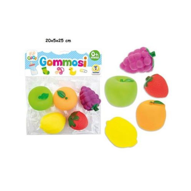 GOMMOSI FRUTTA 5 PZ EAN  INGROSSO BUSTE VINILE PRIMA INFANZIA
