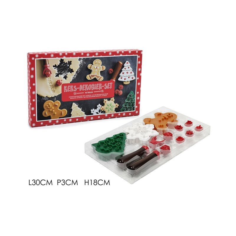SET 13PZ DECORA BISCOTTI C/TAGLIAPASTA EAN 8015361071103 INGROSSO CUCINA NATALIZIA