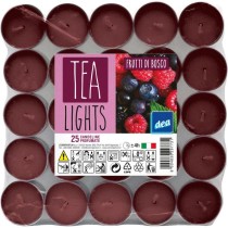 INGROSSO DEA TEA LIGHTS 25PZ FRUTTI DI BOSCO