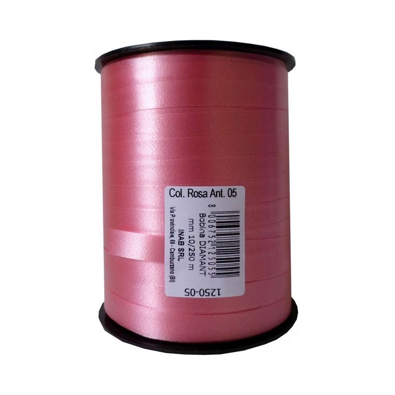 NASTRO SPLENDENE MM.10X250M. ROSA ANTICO EAN 8006752125055 INGROSSO COCCARDE PER PACCHI REGALO
