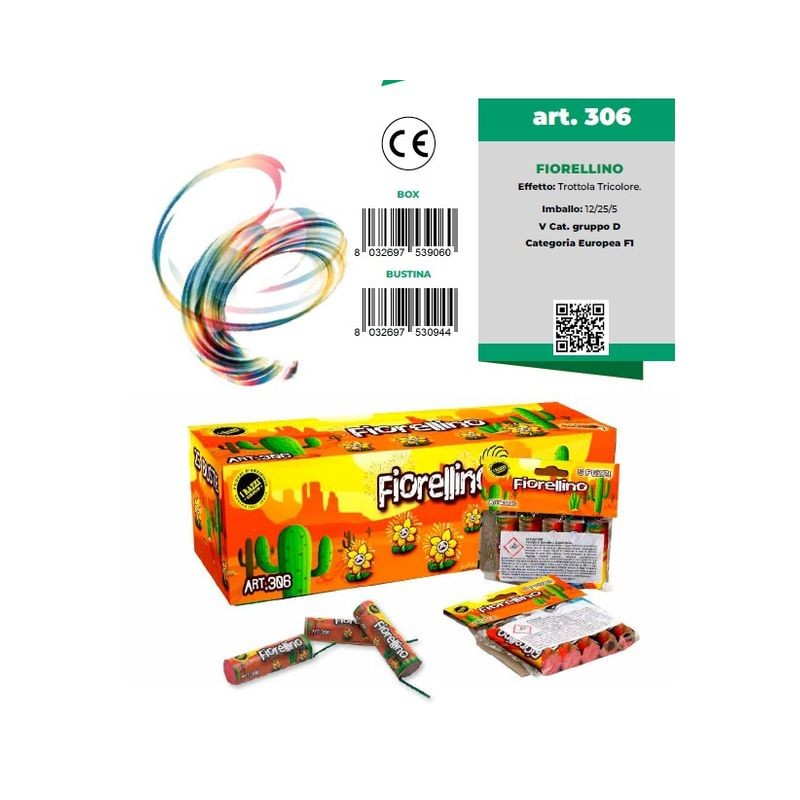 FIORELLINO PZ.5 C.25 EAN 8032697539060 INGROSSO PETARDI