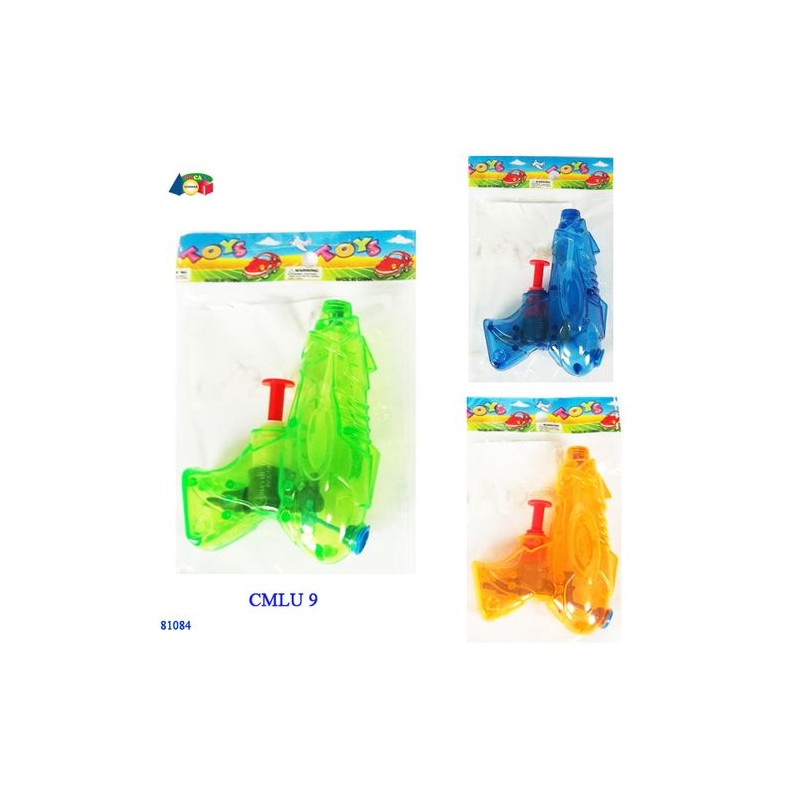 PISTOLA AD ACQUA TRASPARENTE 9CM +3ANNI EAN 8055742224759 INGROSSO PISTOLE ACQUA E SPRUZZATORI