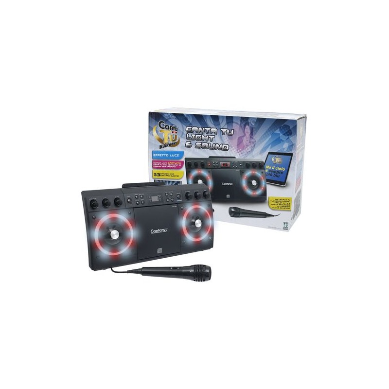 CANTA TU LIGHT&SOUND 24X14X42CM CD DEMO 33 CANZONI-CAVO TV/OUT-ALIMENTATORE EAN 8056379013655 INGROSSO ACCESSORI MUSICALI