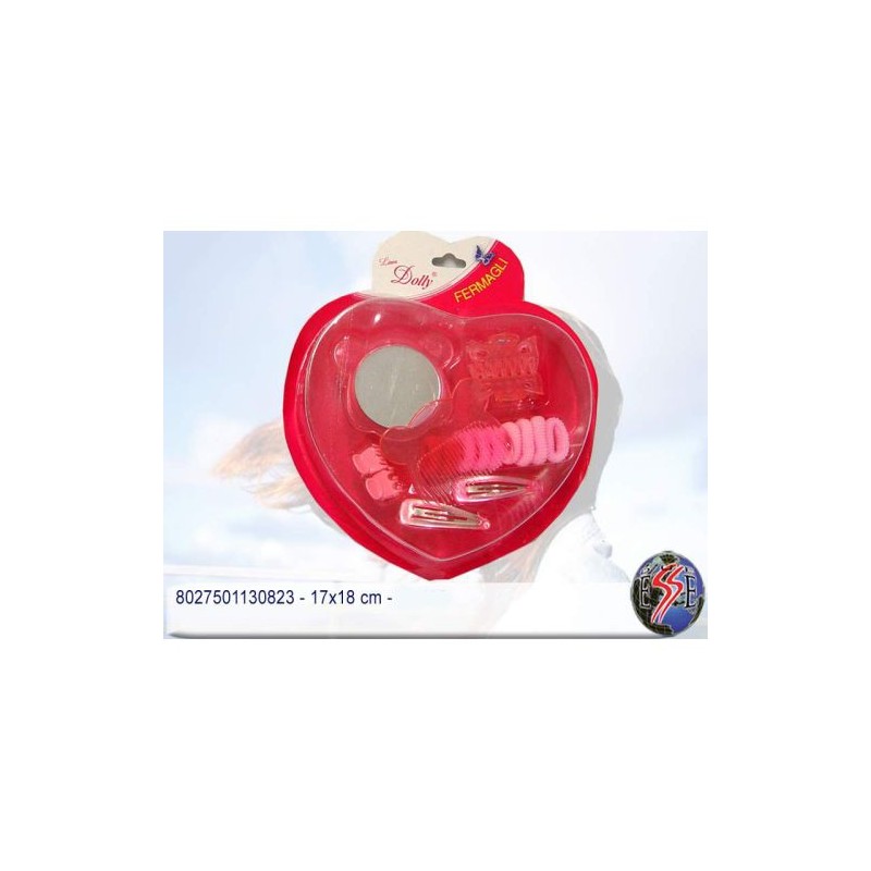 BLISTER CUORE C/FERMAGLI EAN 8027501130823 INGROSSO MOLLETTE E CLIP