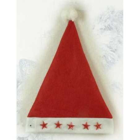 INGROSSO CAPPELLO BABBO NATALE C/LUCI 40CM