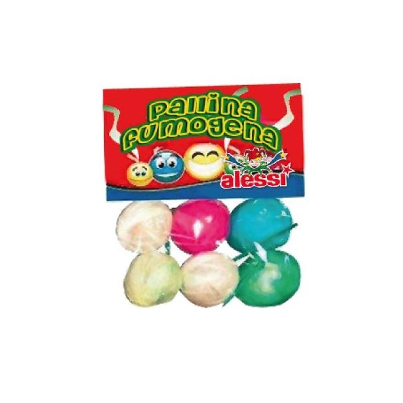 PALLINA FUMOGENA JUMBO 6PZ C.6 EFFETTO COLORI ASSORTITI