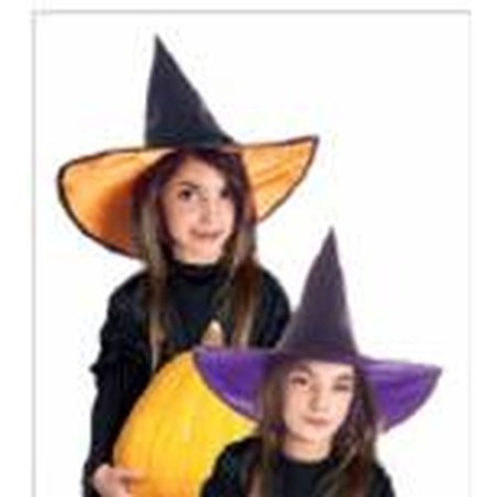 INGROSSO CAPPELLO CONO STREGA NERO CON TESA SATIN COL ASS