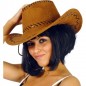 CAPPELLO COWBOY MARRONE IN CUOIO EAN 8434077130704 INGROSSO CAPPELLI E CERCHIETTI DI CARNEVALE