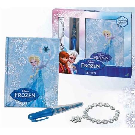 INGROSSO FROZEN GIFT SET DIARIO+PENNA+BRACCIALE 30X30X5CM