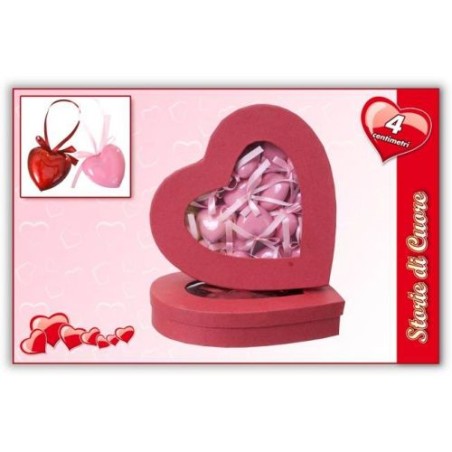 INGROSSO SET 18 APPENDINI CUORE IN BOX