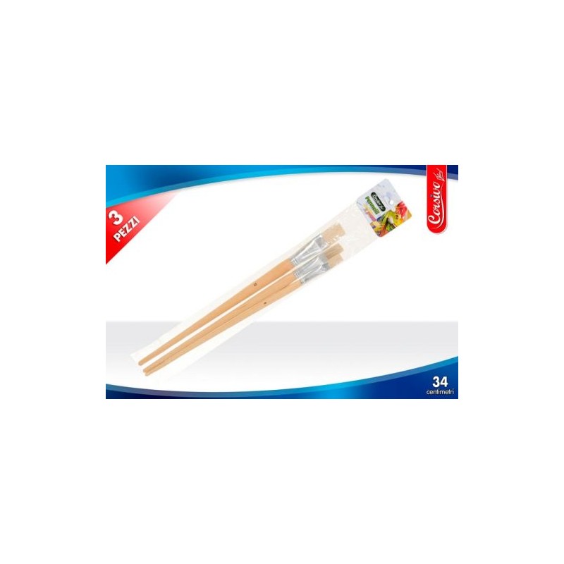 SET 3 PENNELLI LEGNO ASS.