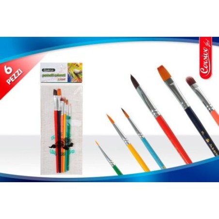 INGROSSO SET 6 PENNELLI COLORATI