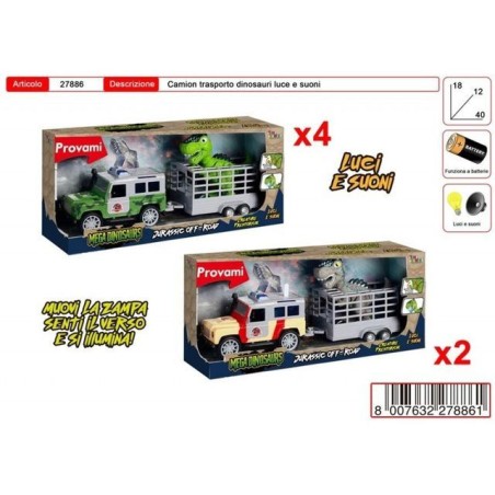 INGROSSO MEGA DINOSAURUS AUTO CON GABBIA