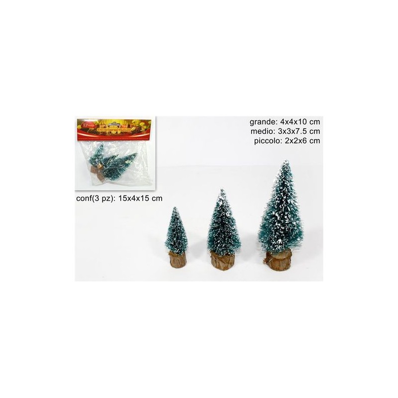 ALBERELLI 3PZ EAN 8027501592034 INGROSSO OGGETTISTICA NATALIZIA