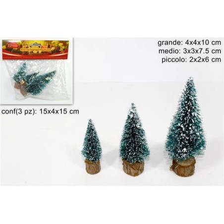 ALBERELLI 3PZ EAN 8027501592034 INGROSSO OGGETTISTICA NATALIZIA