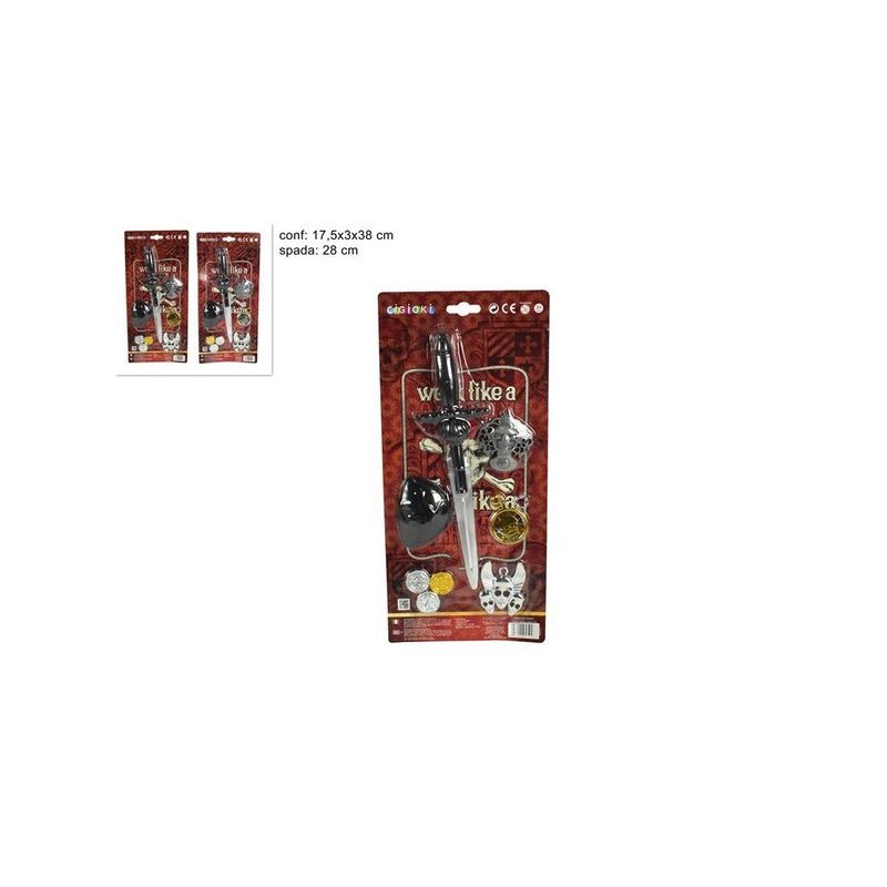 SPADA PIRATA CON ACCESSORI EAN 8034048459966 INGROSSO ARMI CARNEVALE