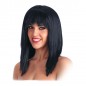 PARRUCCA LISCIA NERA C/FRANGIA EAN 8004761025663 INGROSSO PARRUCCHE E BARBE DI CARNEVALE