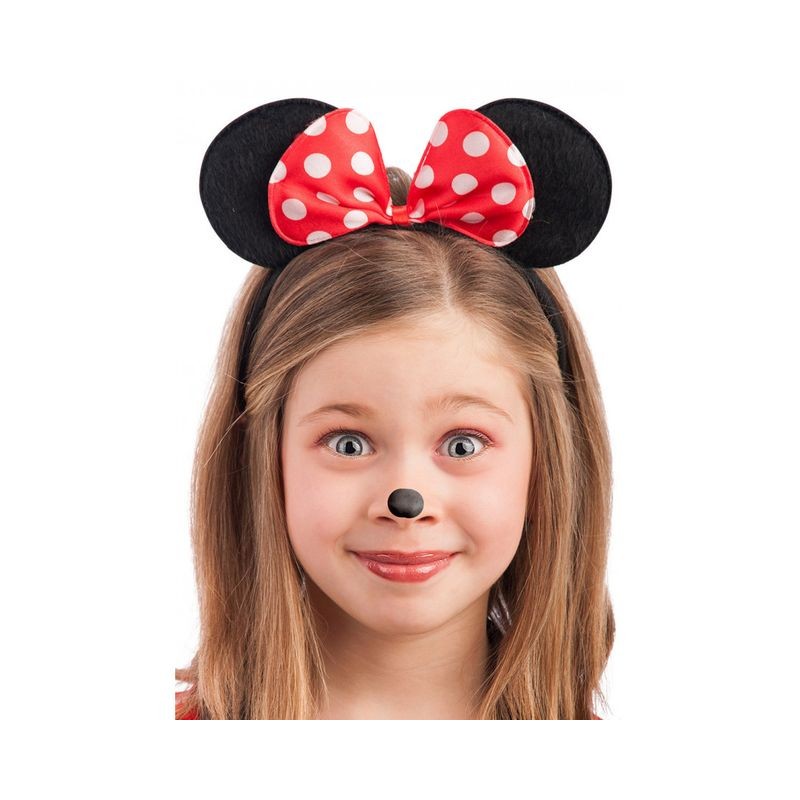 CERCHIETTO TOPOLINA C/ FIOCCO A POIS IN EAN  INGROSSO CAPPELLI E CERCHIETTI DI CARNEVALE