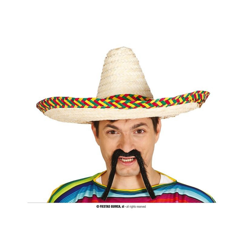 SOMBRERO IN PAGLIA, 50 CM EAN 8434077136140 INGROSSO CAPPELLI E CERCHIETTI DI CARNEVALE