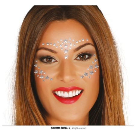 STELLE ADESIVE FACCIA GIOIELLI EAN 8434077158319 INGROSSO TRUCCHI DI CARNEVALE