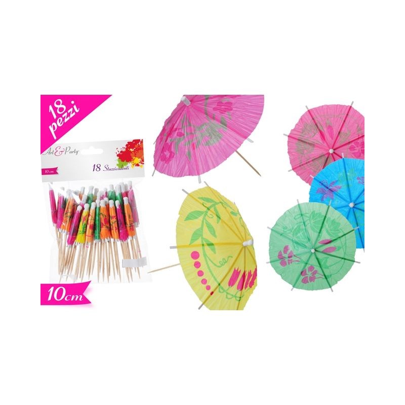 STUZZICADENTI OMBRELLO 18PZ EAN 8055329147037 INGROSSO ACCESSORI PARTY