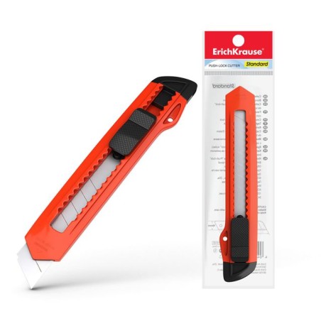 CUTTER MM.18 CORPO PLAST. C/BLOCCO LAMA EAN 4041485191452 INGROSSO ACCESSORI UFFICIO