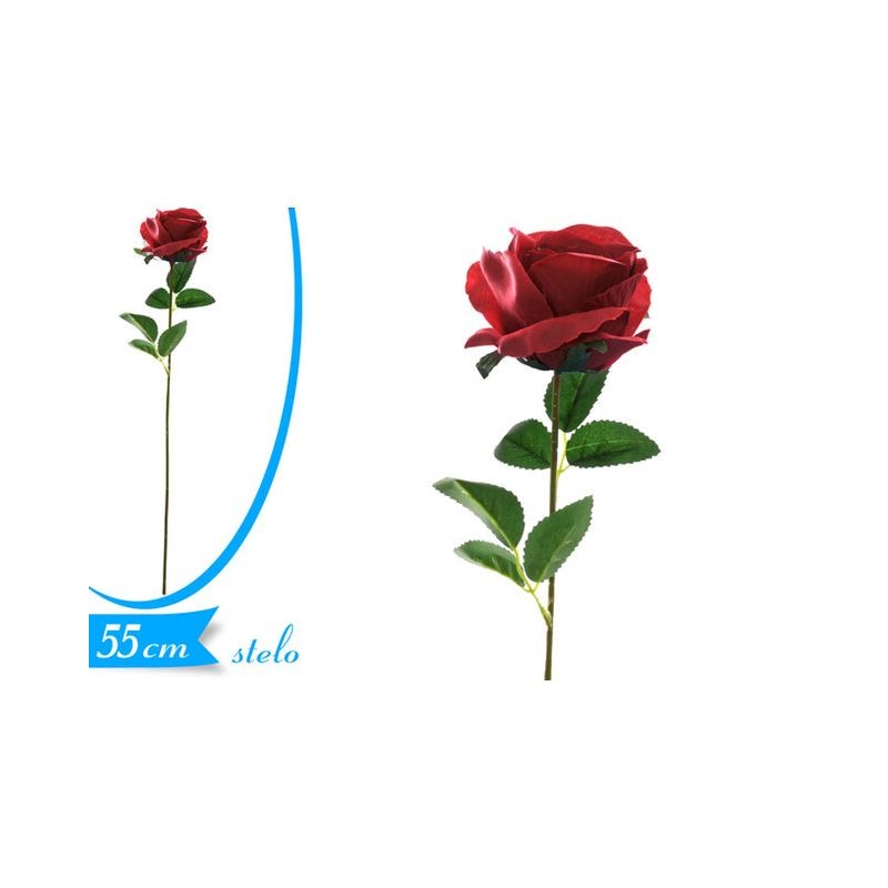 ROSA 860005 ROSSA EAN 8055329257491 INGROSSO FIORI FINTI D'ARREDO