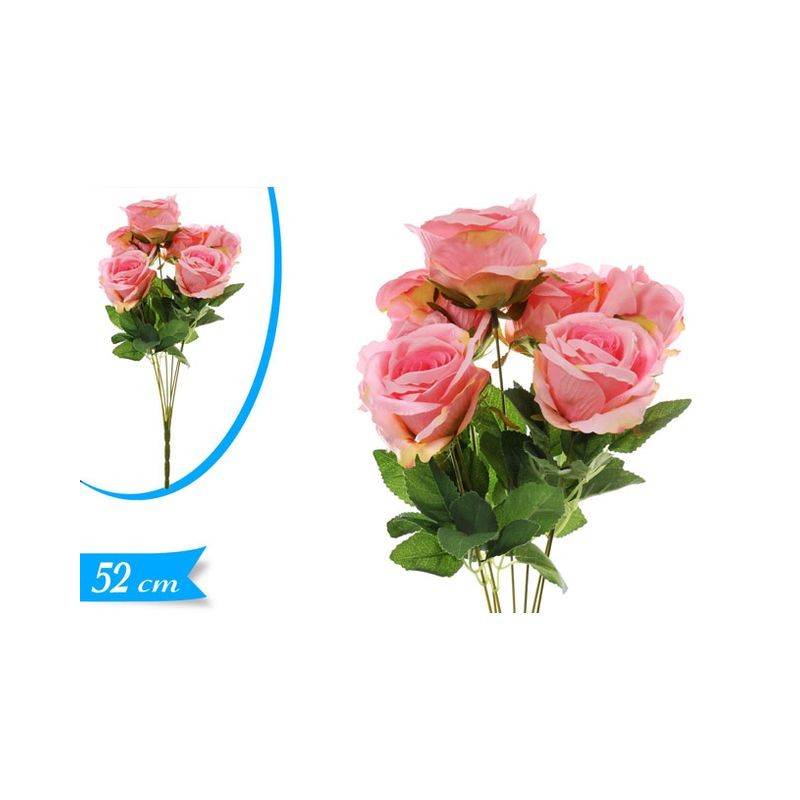 BUSH ROSE 861037 EAN 8055329301453 INGROSSO FIORI FINTI D'ARREDO