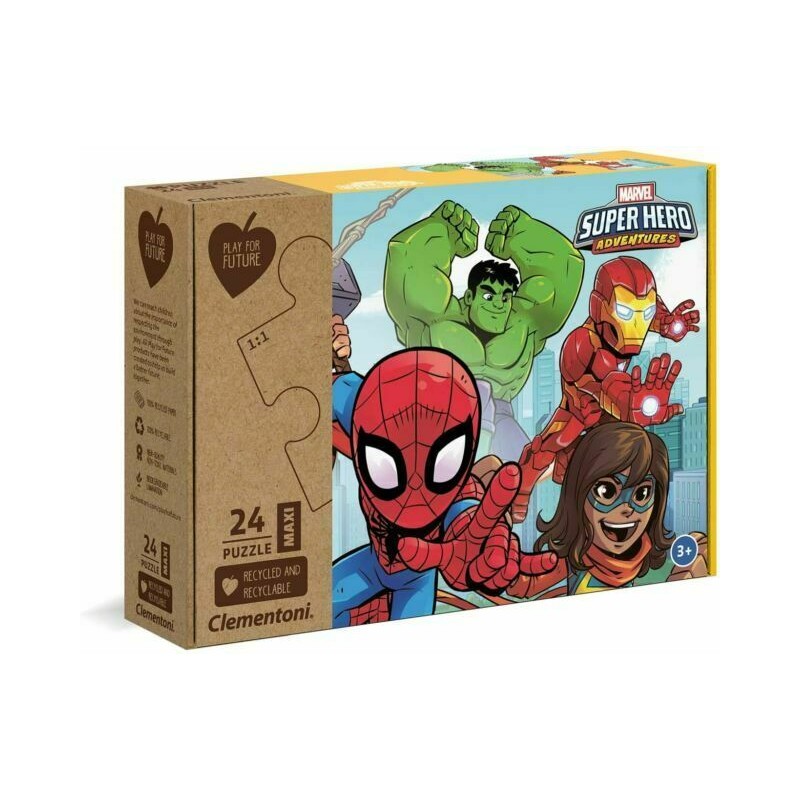 PUZZLE MAXI PZ.24 MARVEL SUPERHERO EAN 8005125202621 INGROSSO PUZZLE CLASSICI