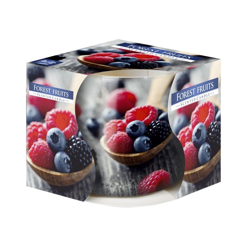 CANDELA PROFUMATA IN VETRO DIS. FRUTTI B EAN 5906927374086 INGROSSO CANDELE PER LA CASA